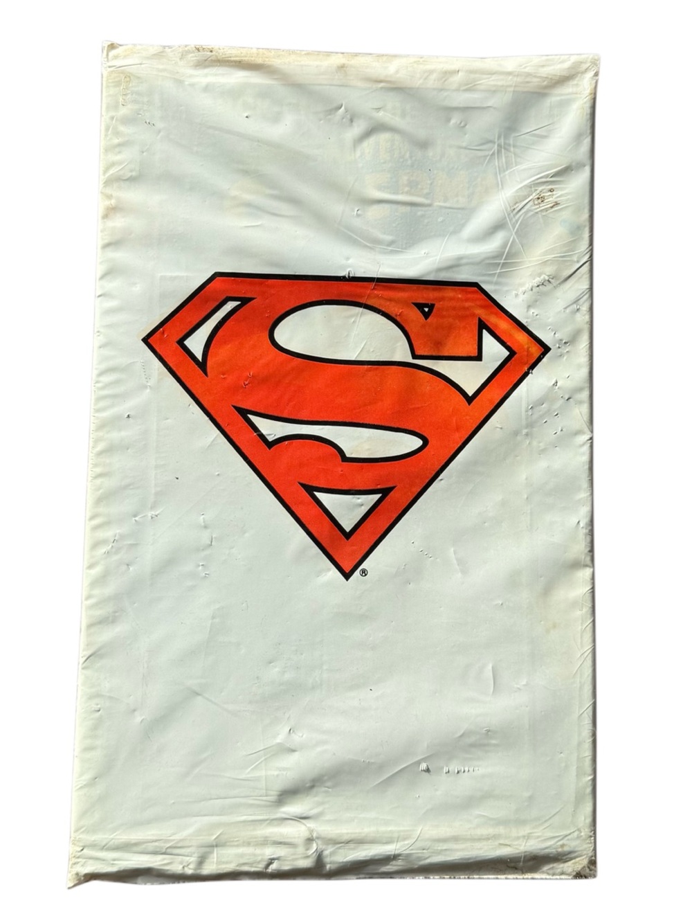 Superman Logo Bath Towel - White and Orange